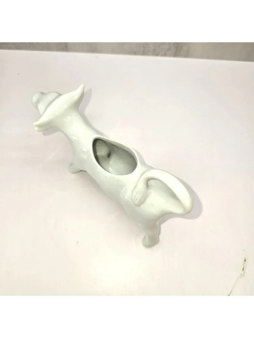 French Ceramic Cow Creamer Pitcher White Milk Jug Farmhouse Kitchen Decor CM2345